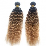 100% Brazilian/indian virgin jerry curl hair weaving